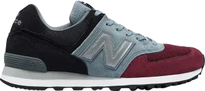 New Balance 574 'Burgundy Black Grey' sneakers, gray