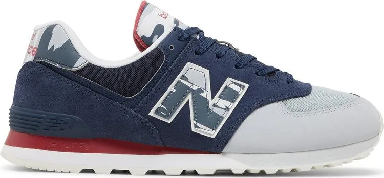 New Balance 574 'Natural Indigo Camo' sneakers, blue