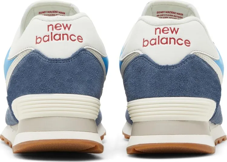 New Balance 574 sneakers, white/navy/blue