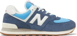 New Balance 574 sneakers, white/navy/blue