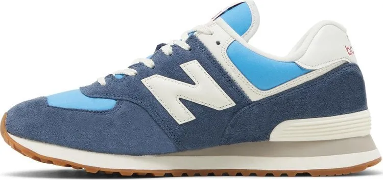 New Balance 574 sneakers, white/navy/blue