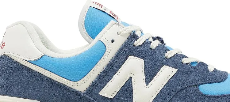 New Balance 574 sneakers, white/navy/blue