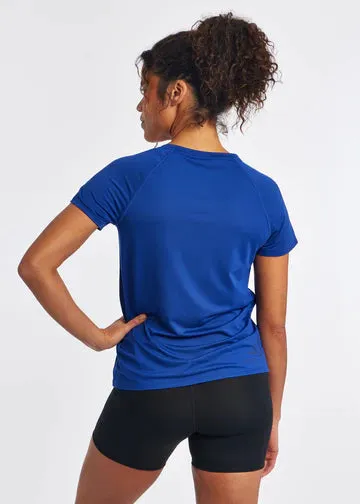 Oiselle | Essential Bird V-Neck Short Sleeve | Women's | Deep Blue