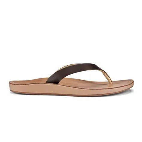 Olukai Women's Nonohe Sandal Dark Java/Golden Sand