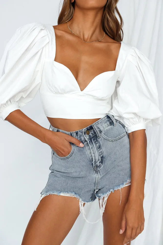 Parisienne Crop Top White