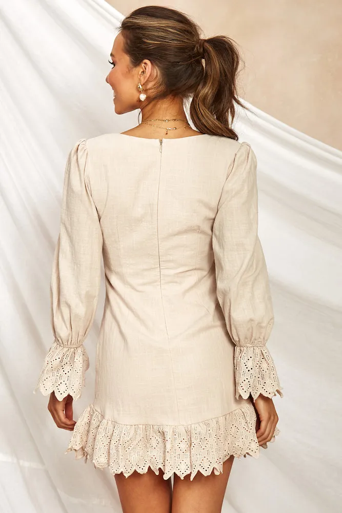 Peachy Keen Dress Beige