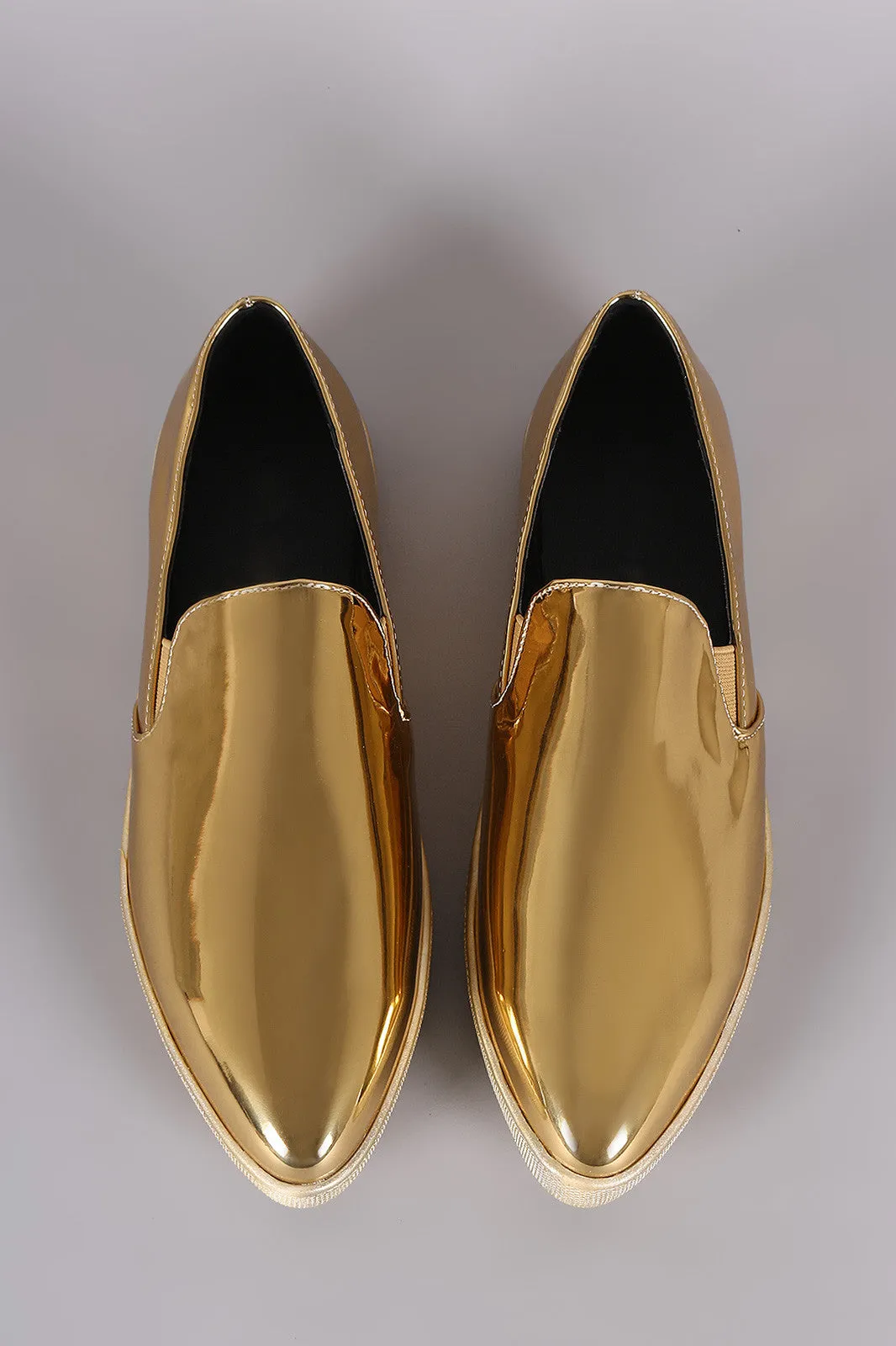 Polished Almond Toe Loafer Flat