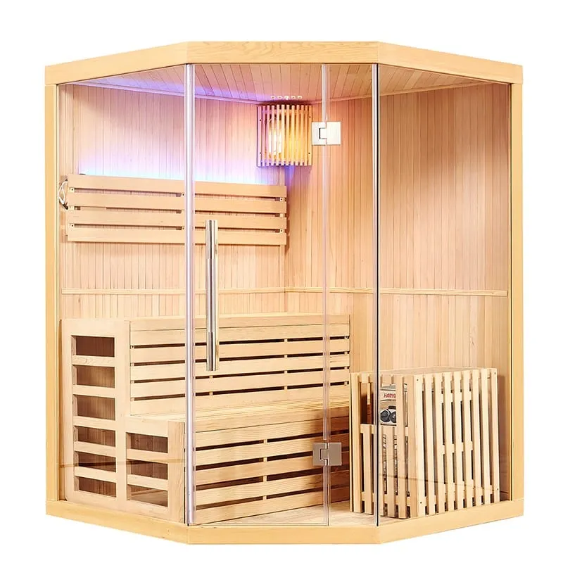 Sauna Hammam FINNISH CORNER SAUNA NORDICA® VAPEUR V34 (3-4 PLACES) - 150 X 150 X H.200 - MK51561883