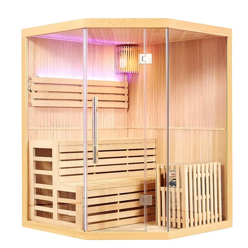 Sauna Hammam FINNISH CORNER SAUNA NORDICA® VAPEUR V34 (3-4 PLACES) - 150 X 150 X H.200 - MK51561883