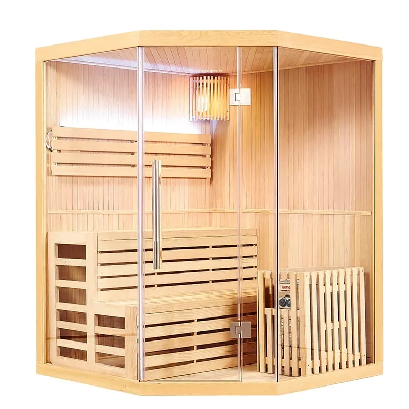 Sauna Hammam FINNISH CORNER SAUNA NORDICA® VAPEUR V34 (3-4 PLACES) - 150 X 150 X H.200 - MK51561883