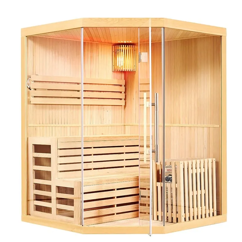 Sauna Hammam FINNISH CORNER SAUNA NORDICA® VAPEUR V34 (3-4 PLACES) - 150 X 150 X H.200 - MK51561883