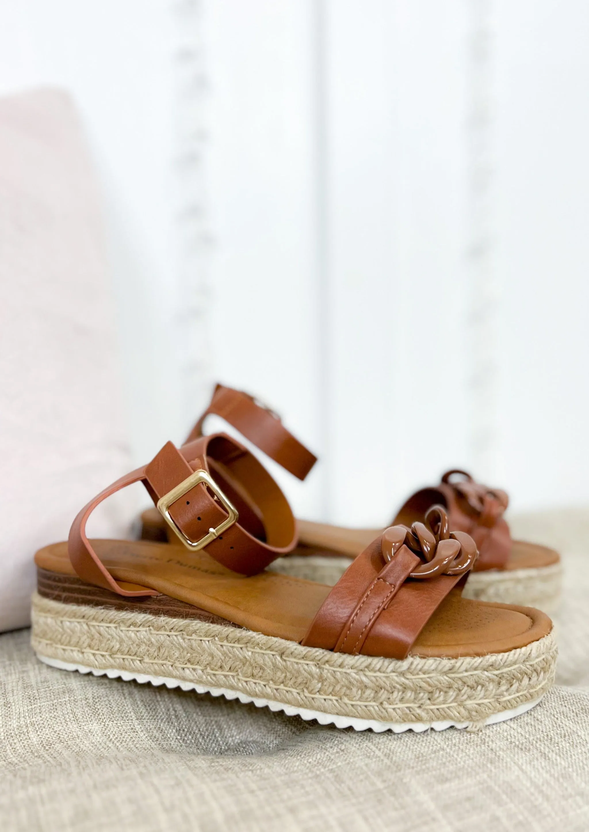 The Brandi Espadrille Wedge Sandal With Ankle Strap