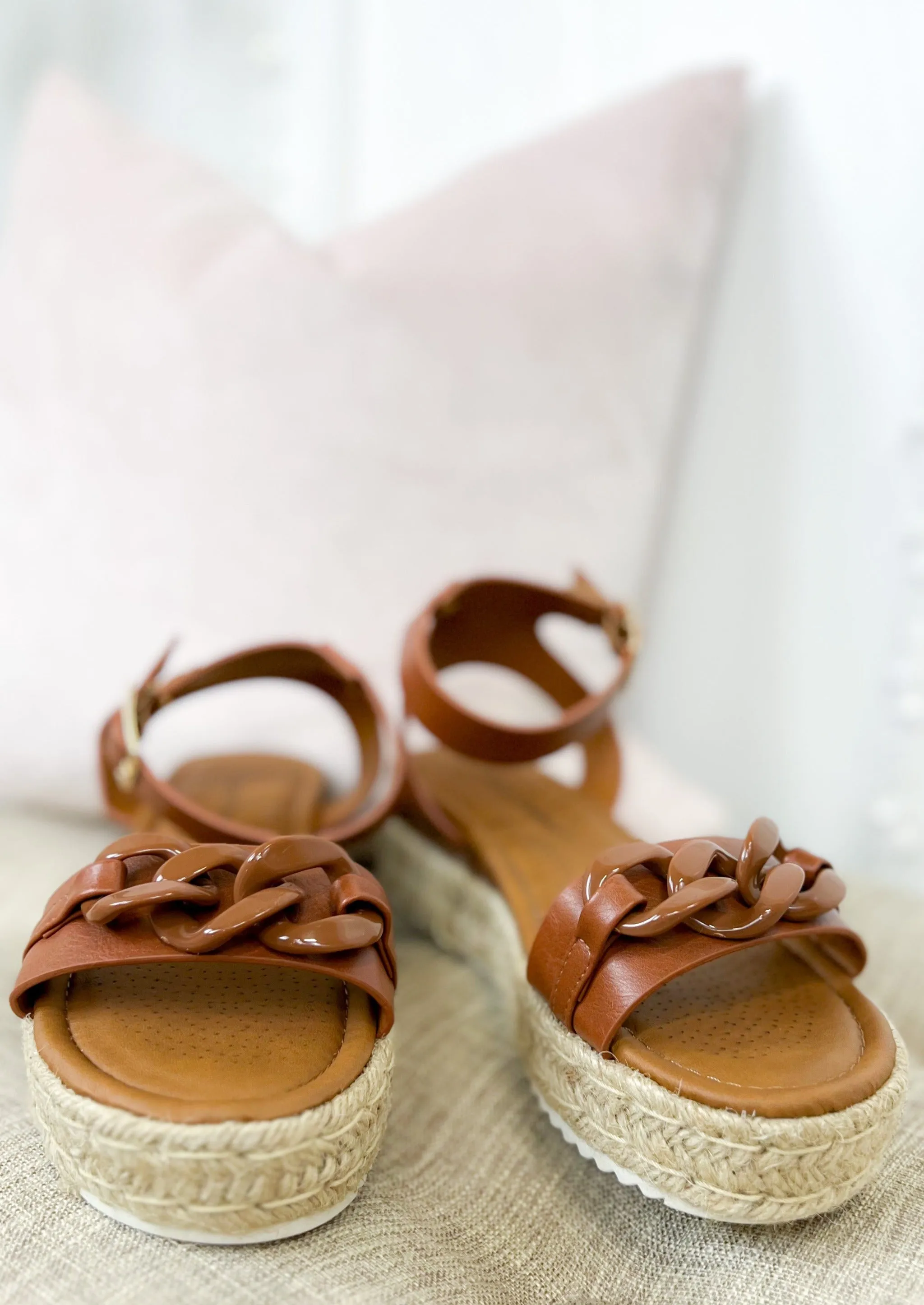 The Brandi Espadrille Wedge Sandal With Ankle Strap