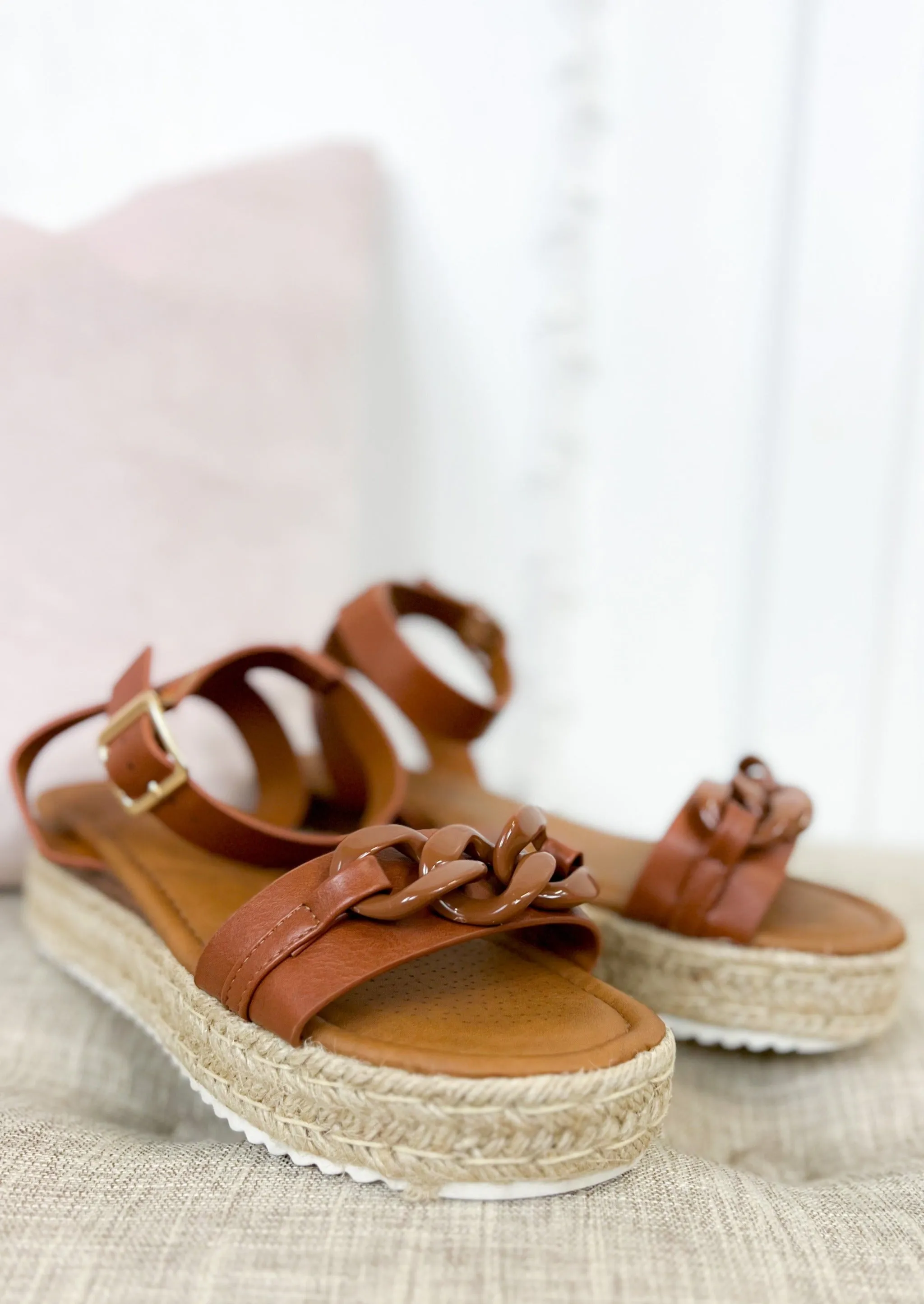 The Brandi Espadrille Wedge Sandal With Ankle Strap