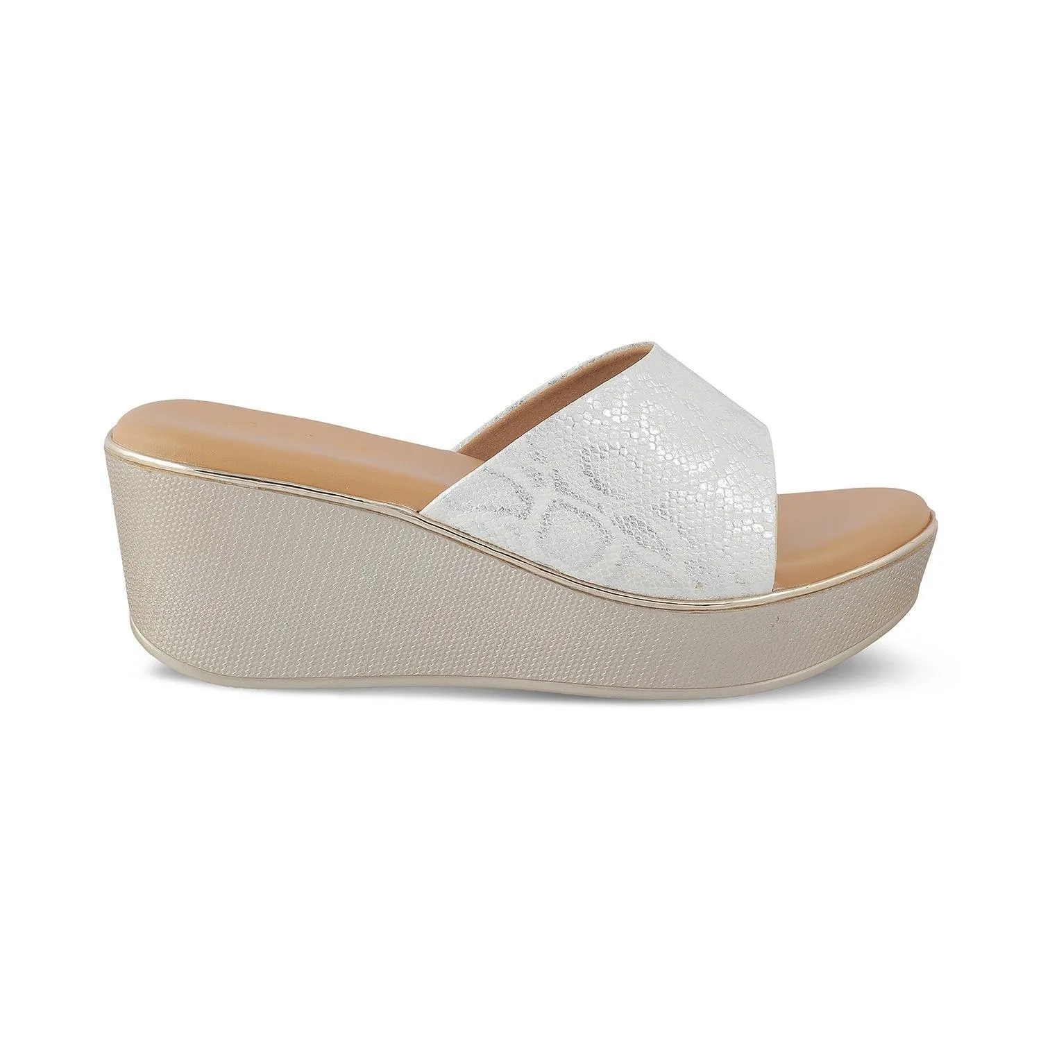 The Samantha White Women's Dress Wedge Sandals Tresmode