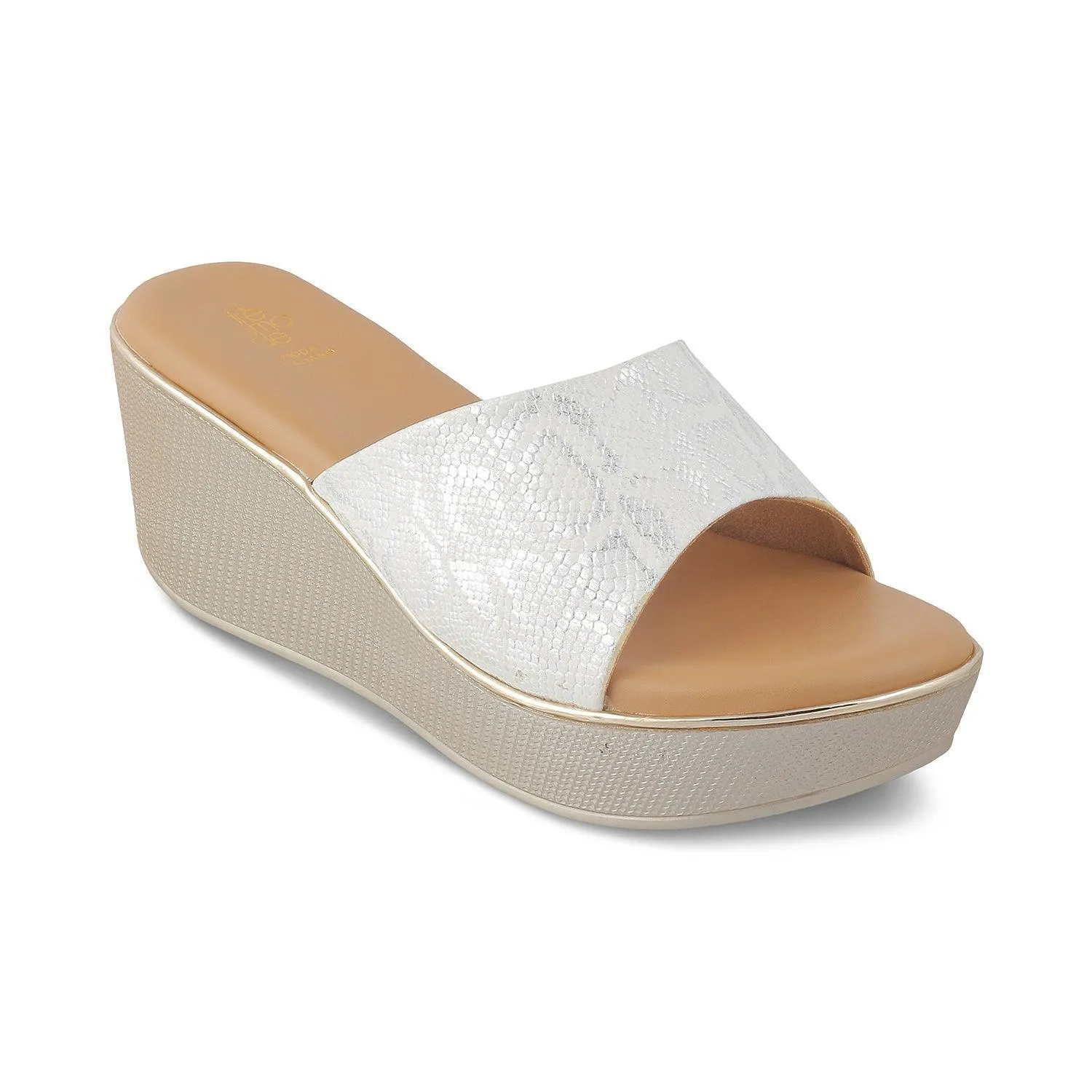 The Samantha White Women's Dress Wedge Sandals Tresmode